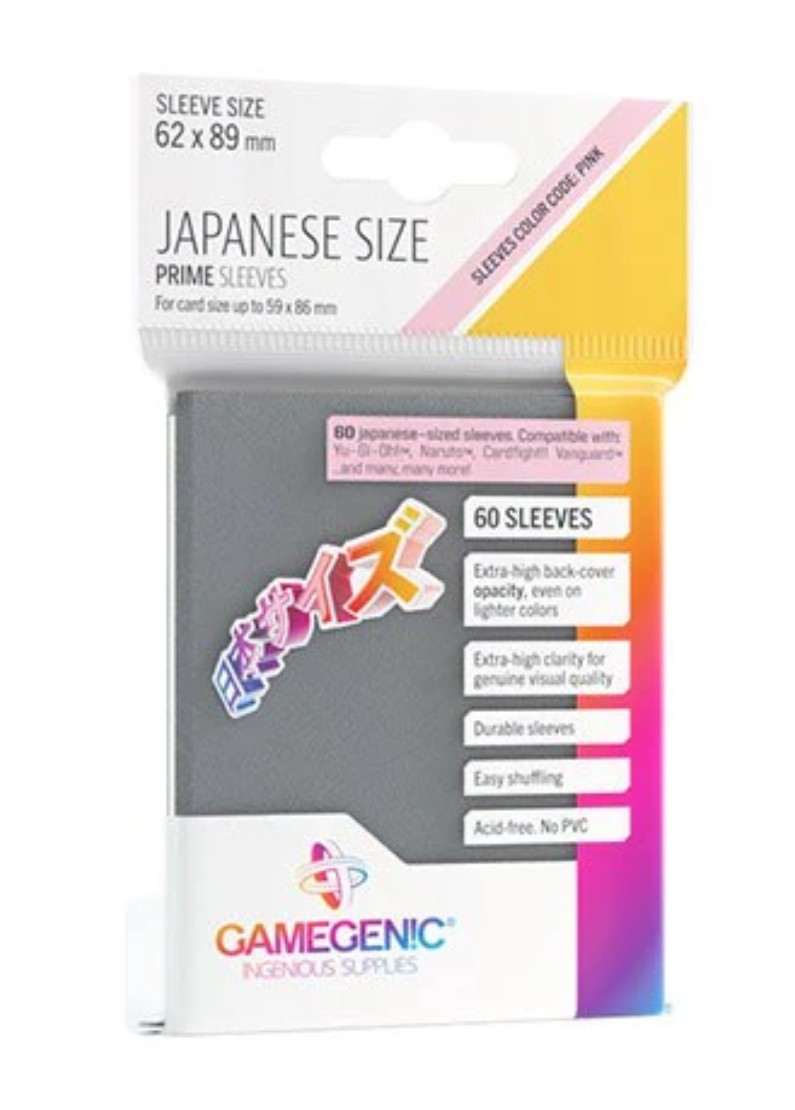 Gamegenic: Prime Japanese Sized Sleeves - Prime Dark Grey